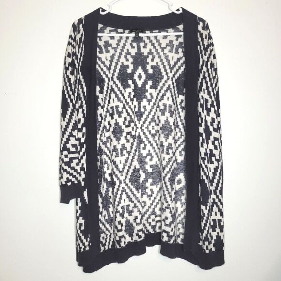 Talbots Sweaters - Talbots Linen Blend Navy White Cardigan 1X